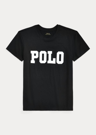 Playeras Polo Ralph Lauren Mujer Negros - Big Fit Polo Cotton - XHFGY6483